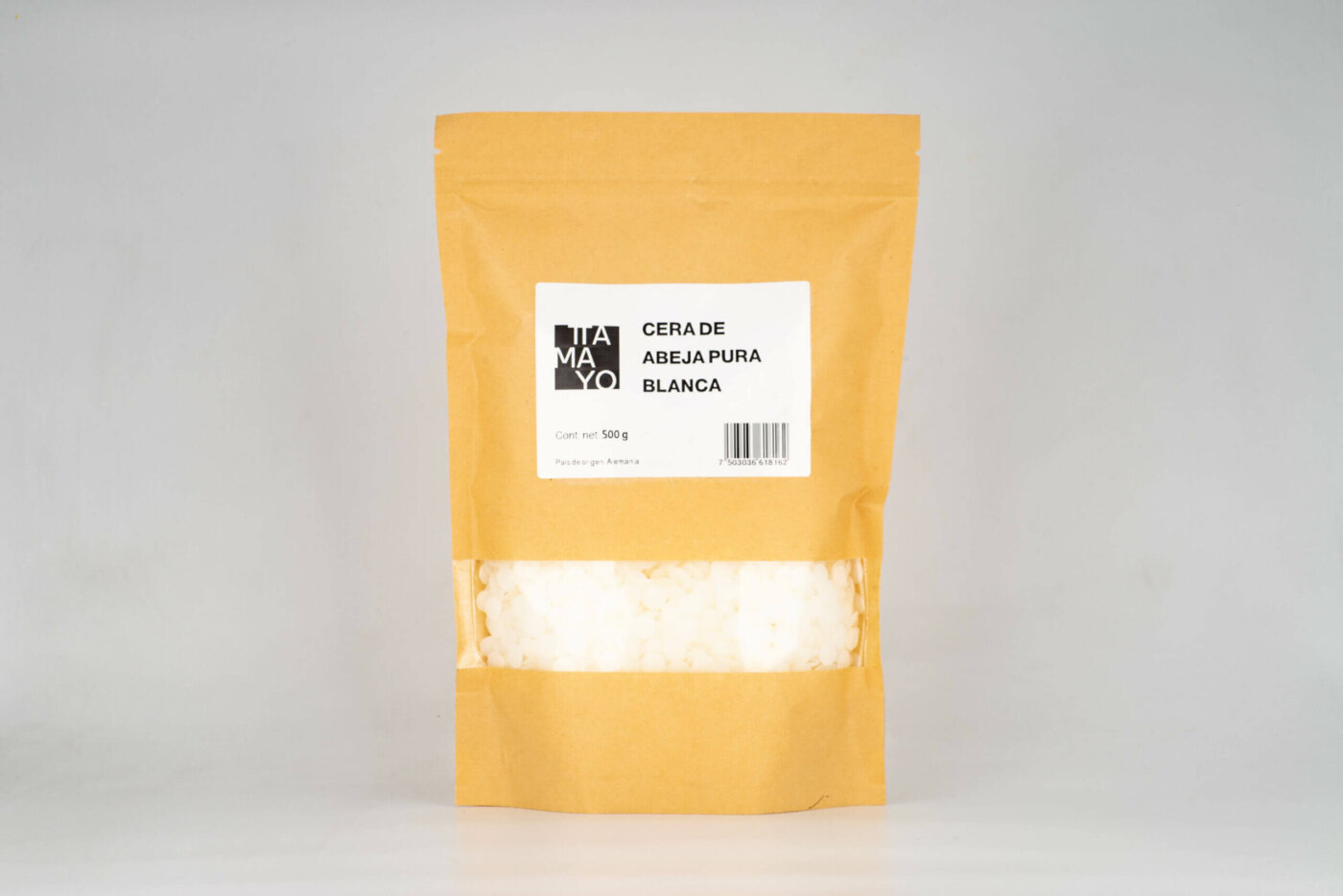 Bolsa de Cera de Abeja Pura Blanca